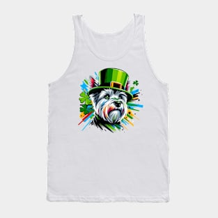 Cesky Terrier Celebrates Saint Patrick's Day in Style Tank Top